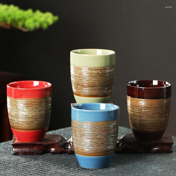 Tassen Untertassen 1 Stück 250 ml Hochleistungs-Keramik-Kaffeetasse Latte-Becher Porzellan Nachmittagstee Keramik Saftbecher im japanischen Stil Großhandel
