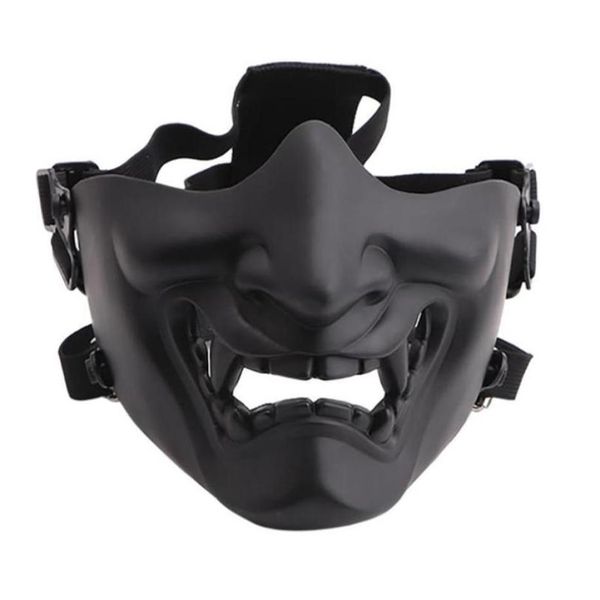 Spaventoso Sorridente Fantasma Mezza Maschera Forma Regolabile Copricapo Tattico Protezione Costumi di Halloween Accessori26934164779323317p