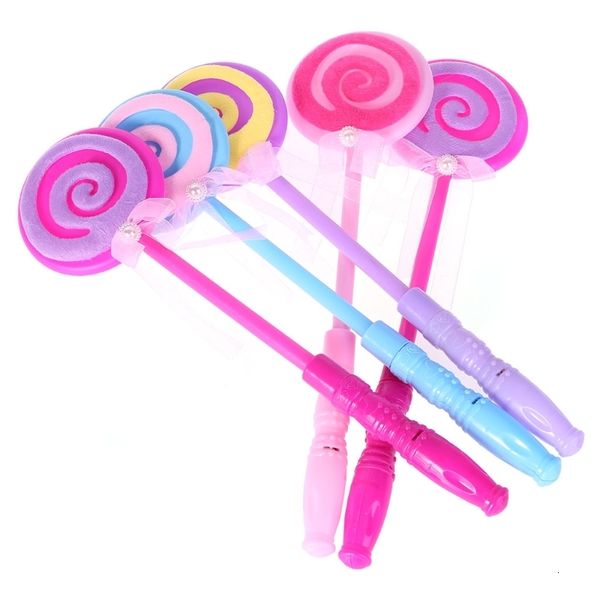 LED SwordsGuns 23022 LED Lollipop Fee Prinzessin Zauberstab Blitzlicht Leuchtstab Partyzubehör Lampe Spielzeug 230614