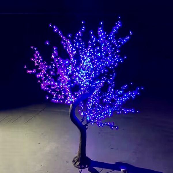 Giardino esterno Decorazione natalizia LED Cherry Blossom Tree Lamp Simulazione Tronco naturale Pianta antipioggia Luci paesaggistiche