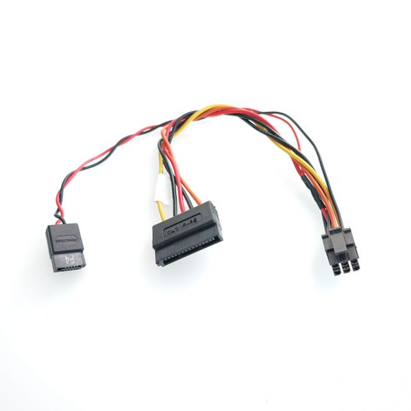Computer-Festplattenlaufwerk SATA-Stromversorgungsleitung 6-polig auf 2-Port-SATA-optisches Laufwerkskabel für DELL 3050 3060 3070 3080 3681 T1700 XE2 SFF