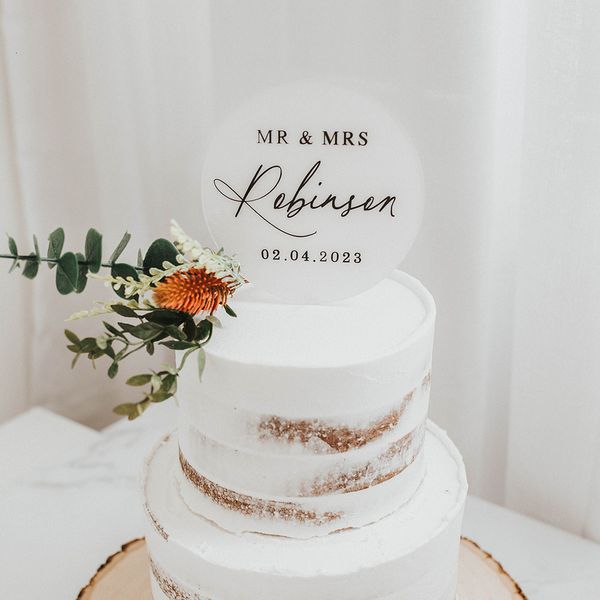 Другое мероприятие поставлено на заказ свадьба мистер и миссис акриловый торт Топпер, годовщина, украшения торта, персонализированный подарок для пары 230615