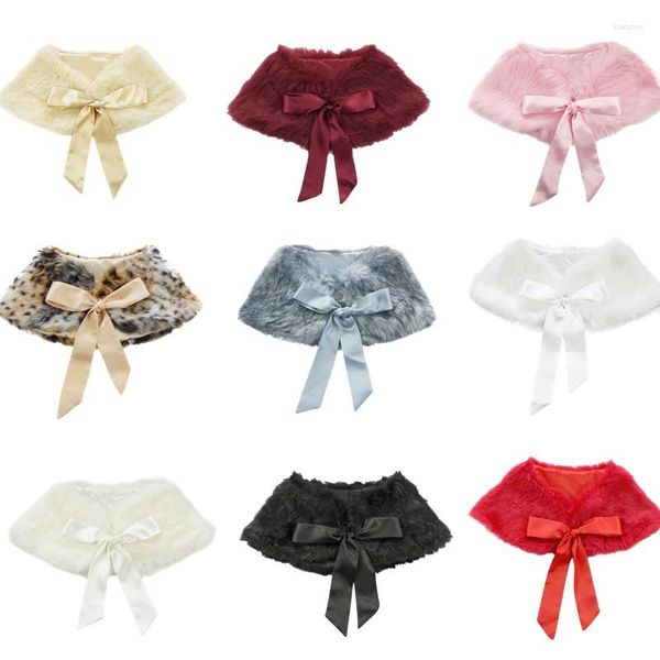 Giacche Ragazze Bolero in pelliccia sintetica Giacca coprispalle Mantello Bambino Bambini Bambini Matrimonio formale Abito da festa di compleanno Scialle Mantella da principessa Accessori