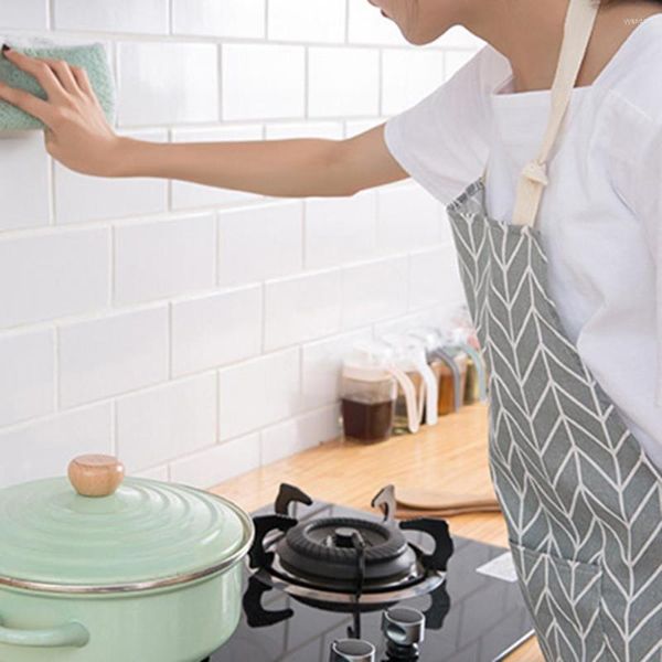 Conjuntos de Louça Moda Masculina Feminina Cozinha Sólida Cozinha Restaurante Bib Avental Vestido Com Bolso Fácil de Limpar Simples Para