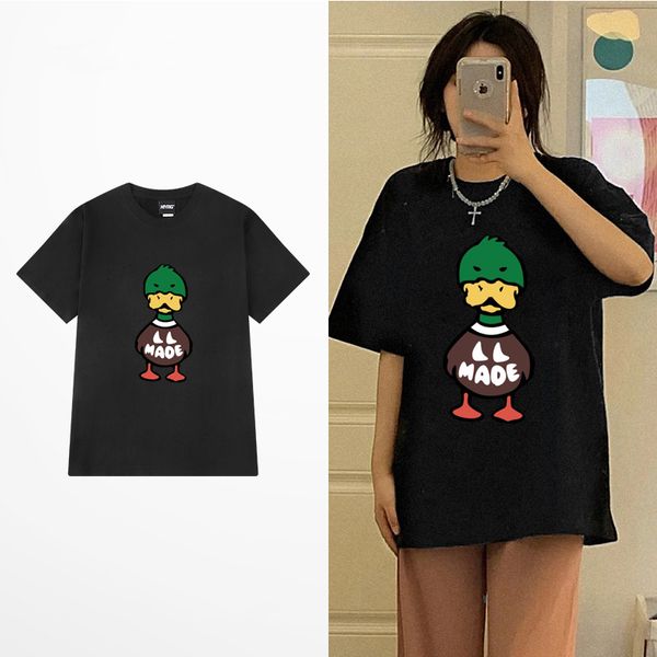 Erkek tişörtler insan yapımı tişört erkek kadınlar harajuku grafik tshirt Japon sokak giysisi ördek üst teed insan yapımı t-shirt y2k sevimli kawaii tees 230615