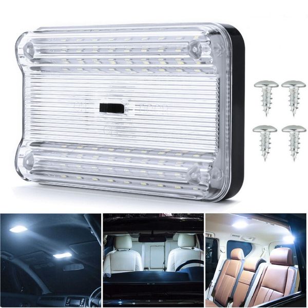 Universal 12V 36 LED Auto Innen Lichter Dach Decke Stamm Dome Lesen Lampe Weiß Automobil Nacht Licht 6000K