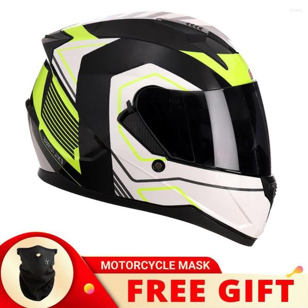 Motosiklet Kaskları Erkekler İç Güneş Visoru ile Tam Yüz Kask Casco Dot Onaylı Moto Capacete Yarışı Casququeiro Casque Motocross ECE