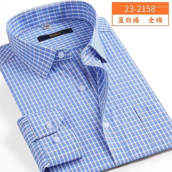 Camicie casual da uomo Arrivo Moda Non stiratura e resistente alle rughe Camicia a maniche lunghe da uomo Extra Large Puro cotone Taglie forti M-7XL