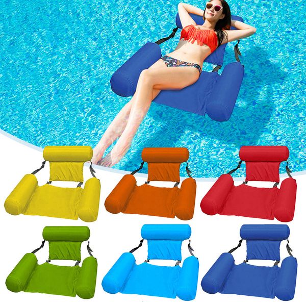 Inflação de ar brinquedo pvc verão inflável dobrável linha flutuante piscina água rede colchões de ar cama praia esportes aquáticos espreguiçadeira cadeira 230614