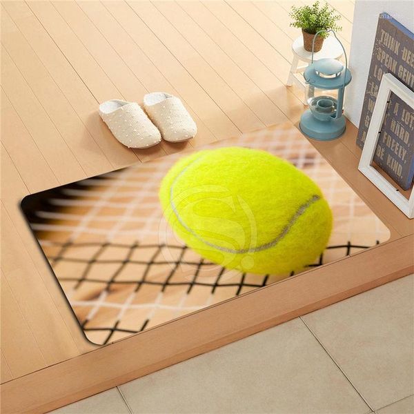 Tappeti # q296w Personalizzato Palla da tennis Sport Zerbino Decorazioni per la casa Zerbino Tappetini da bagno Tappetino per piedi U-296wt-718u