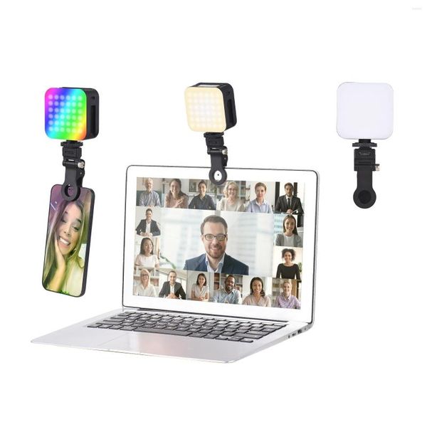 Flash Heads Двойной светодиодный заполнение Light Cap-On Pocket RGB Video 2500K-9000K 24 сцены зажигание аккумулятора для живой потоковой передачи