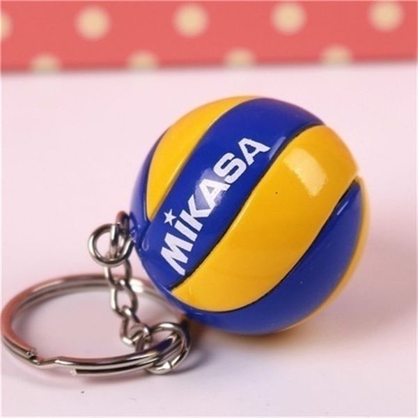 Key Rings 10 PCS/lot Volleyball Keychain Ornaments Business Volleyball Gifts Volleyball Football Beach Ball Key Chain Chains Rings Sport 230614