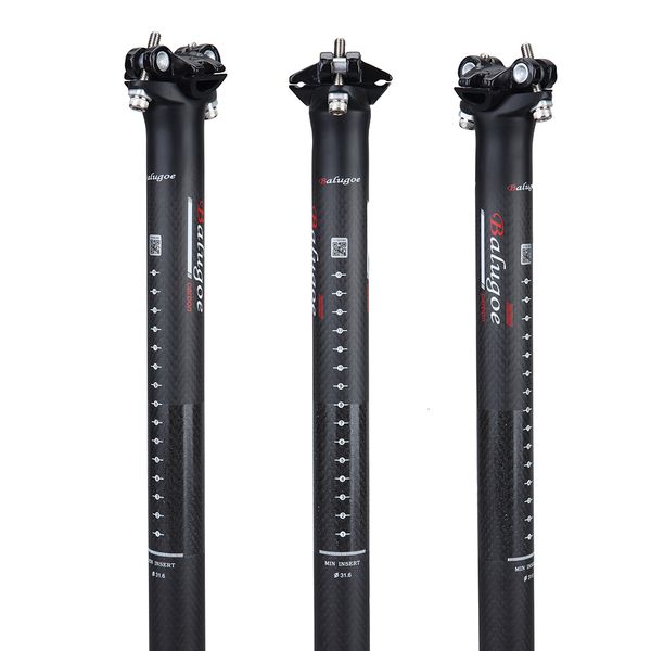 Hastes de bicicleta ultraleve fibra de carbono completa após 25 tubo de assento conector de bicicleta haste de selim 230614