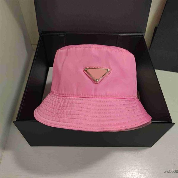 Новая кепка Треугольная маркировка рыбацкая кепка Joker Quice Drycing Корейская версия Sun Shading Basin Hat P. Home Trend Solid Color 249p
