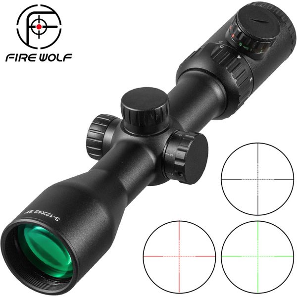 FIRE WOLF 3-12X42 SF Zielfernrohre Zielfernrohr Jagd mit Halterungen