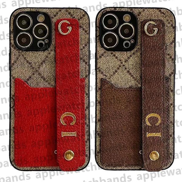 Designer-Handyhülle iPhone-Hülle Luxus-Armband-Kartenhalter für Apple iPhone 15 14 Pro Max 14plus 13 12 11 X XS 7P 8P Handyhüllen Modische Handgelenkschlaufe Mobile Cover