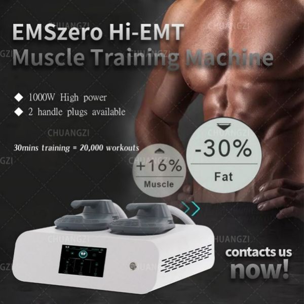 Máquina de treinamento muscular EMSzero HI-EMT Ganho muscular emagrecimento Máquina portátil para modelar o corpo 6000 W Radiofrequência