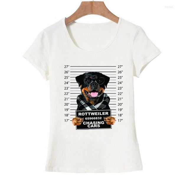 T-shirt da donna Jack Russell Rottweiler Terrier Dog Print Shirt Donna Fashion Funny Graphic Tee Casual Top a manica corta