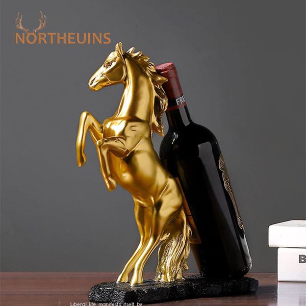 Декоративные предметы фигурки северная смола с золотой лошади