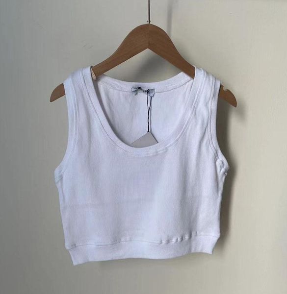 Femme lüks tasarımcı kadın tankları camis anagram-embroidered pamuk karışım tank üstleri şort tasarımcı etekler yoga takım elbise iki parçalı elbise sutyen yeleği bayanlar katı tişört