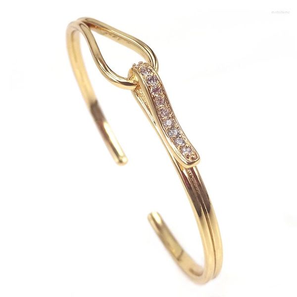 Armreif Marke Anil Arjandas Männer Manschette Armreifen Mode Gold Farbe Offene Armbänder Für Frauen Trendy Schmuck Geschenk