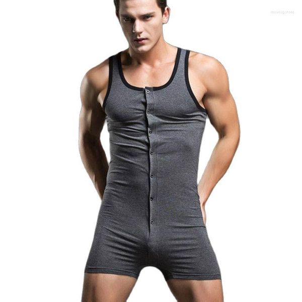 Roupa de ioga Superbody Sexy Collant Undershirt Masculino Body Meia Macacão Wresting Sport Cotton Top And Bottom Shaper Club