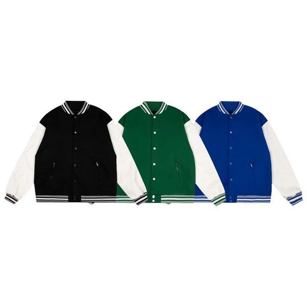 Cotton designer jackets bomber mens windbreaker varsity Mens Baseball Hip Hop Harajuku Letter Patchwork Leather tianma embroidery Streetwear Men represent  Unisex Coats