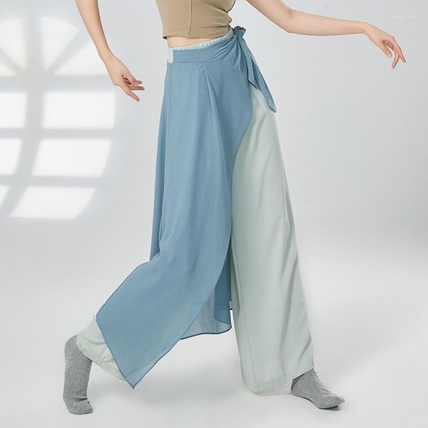 Bühnenkleidung für Erwachsene, klassischer Bauchtanz, Chiffon, Palazzo-Hose, weites Bein, Hose, Hüftschal, Rock, einteiliges Kostüm für Frauen, Tanzkleidung