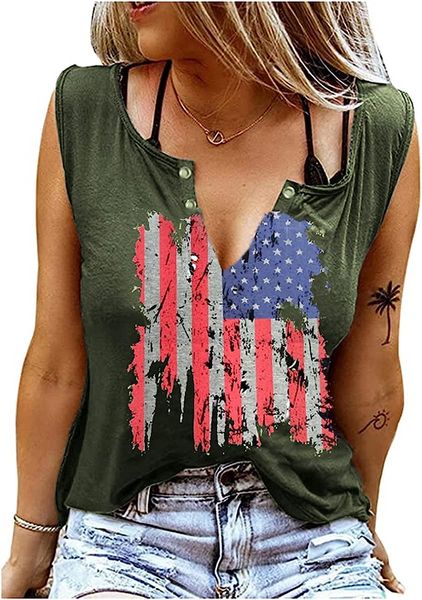 Neue Mode Frauen Sommer Ärmellose V-ausschnitt Tank Tops Casual Country Musik Ring Loch T-shirt