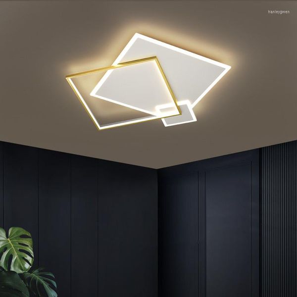 Luminárias de teto 60 cm grande luz LED sala de estar quarto luminárias inteligentes ultrafinas