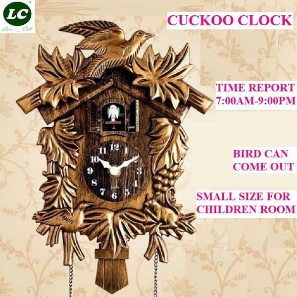 Relógios de parede Relógio de cuco Sala de estar Relógio de parede Pássaro Cuco Despertador Relógio de parede Crianças Unicórnio Decorações Home Day Time Alarm 230614