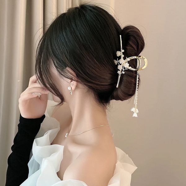 New Female Ancient Style Nappa Hair Grip Back Head Spoon Arrotolato Hair Clip Grip Clip Fashion Ponytail Braid Hair Accessories