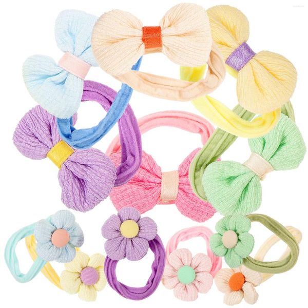 BANANAS 12 PCS Saç Kauçuk Bantlar Kızlar Bebek Scrunchies TIE TIES ELEKTİK ELASTİK KAPLIK BANT BANTLAR