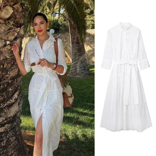 2023 Chique e Elegante Vestido de Mulher Vestidos Baratos com Robe Vestido de Verão Feminino Festa Formal Casual Feminino Branco