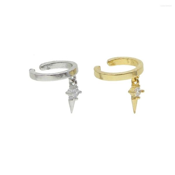 Brincos traseiros de alta qualidade 1 peça SEM piercing Feminino Ear Cuff Micro Pave Cz Rebite Spike Charm Clip On Brinco Moda Atacado