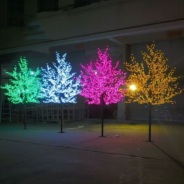 3M 9,85Ft Höhe Künstlicher Kirschblüten-Weihnachtsbaumlicht 1152 Stück LED-Lampen 110/220VAC Regenfeste Gartendekoration