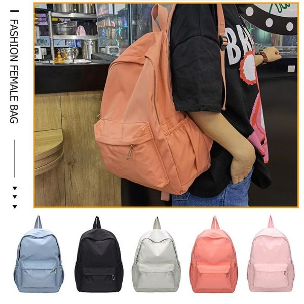 Sacos de armazenamento moda feminina mochila estilo formal bolsa de livro feminina náilon para adolescentes estudantes universitários escola de grande capacidade