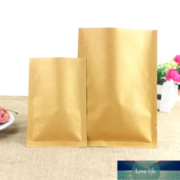 100 pz open top sottovuoto kraft sacchetto di carta marrone sacchetti di imballaggio valvola di tenuta termica sacchetti di imballaggio sacchetti di imballaggio per la conservazione degli alimenti qualità