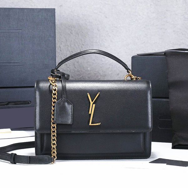 lüks moda beyaz crossbody gün batımı çanta kayışı messenger bayanlar erkek debriyaj pochette çanta tasarımcısı tote omuz çantaları gerçek deri seyahat metal zincir çanta