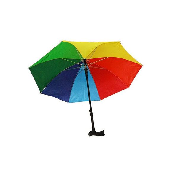 Guarda-chuva 2 em 1 muleta guarda-chuva escalada caminhadas bengala com alça longa ao ar livre à prova de vento antiuv chuva sol gga2571 entrega gota dhsbe