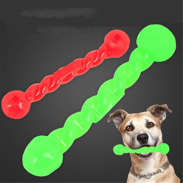 Giocattoli da masticare in gomma da 3 pezzi Giocattolo per cani Pet Soft Rubber Twist Rod Denti di cane Morso Giocattoli Fuuny Pet Supplies