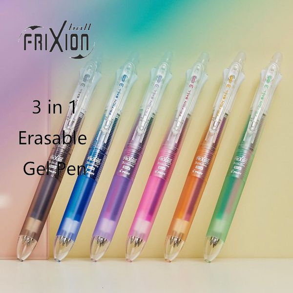 Jel Pens Limited Japonya Pilot 3 Renkli Kalemler Frixion Clear Jel Kalem 0.38 mm Silinebilir Kalem Konfor Kavrama Kawaii Okul Malzemeleri Kırtasiye 230615