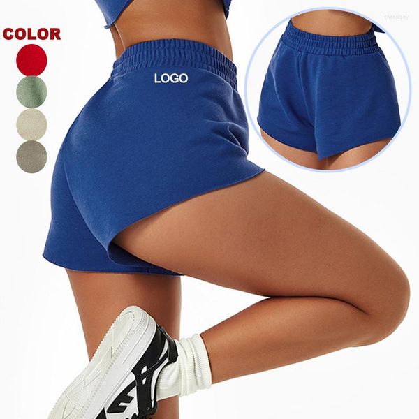 Aktive Hose mit individuellem Logo, Sommer, schlicht, leer, Fitnessstudio, Laufen, Workout, Damen, Fitness, elastisches Taillenband, Damen-Freizeitshorts