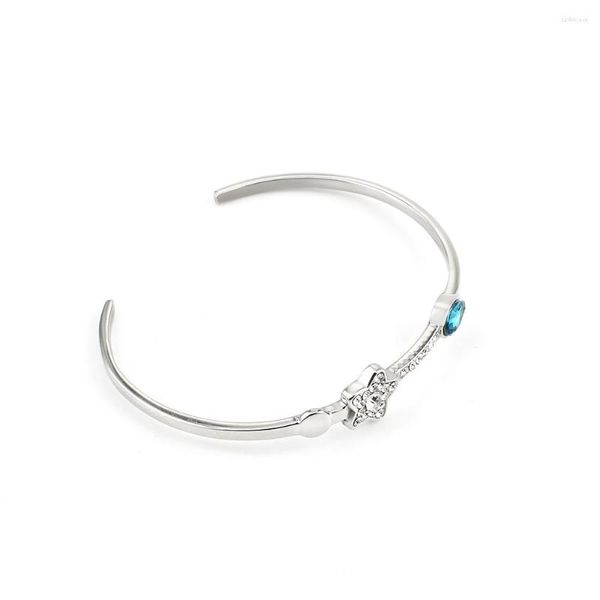 Pulseira com preço de fábrica, bracelete com abertura, pulseira para mulheres, aço inoxidável, correntes de cristal incrustadas, joias da moda, atacado