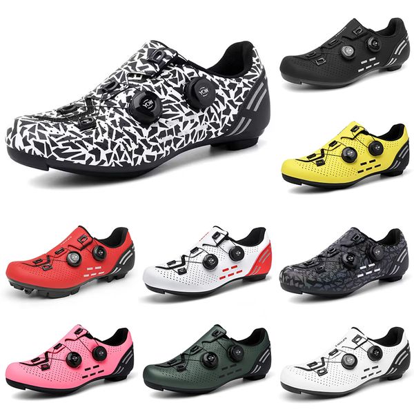 2023 Sapatos de ciclismo masculinos multicoloridos, resistentes ao desgaste casual, preto, vermelho, branco, cinza, verde, amarelo, rosa, tênis masculinos esportivos ao ar livre