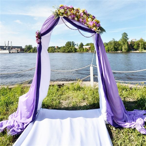 Altri articoli per feste di eventi Arco di nozze Rotolo di tulle Tessuto di cristallo trasparente Chiffon Trono di nozze Decorazioni per fondali per feste di compleanno Decorazioni per matrimoni Fasce 5.5M 230614