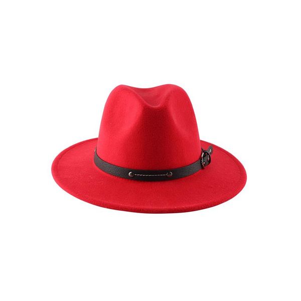 Chapéus de aba larga fashion Fedora de inverno com cinto de contas Luxuru feito à mão para mulheres Vestido formal sólido Casamento Fascinator196q