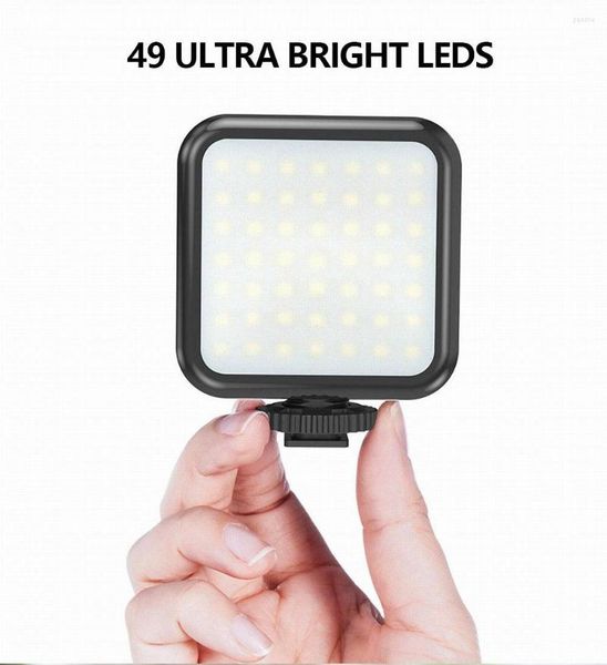Blitzköpfe Jumpflash LED-L49R Mini-Diffusor für weiches Licht, 49 LED-Kameralampe, dreifacher Kaltschuh