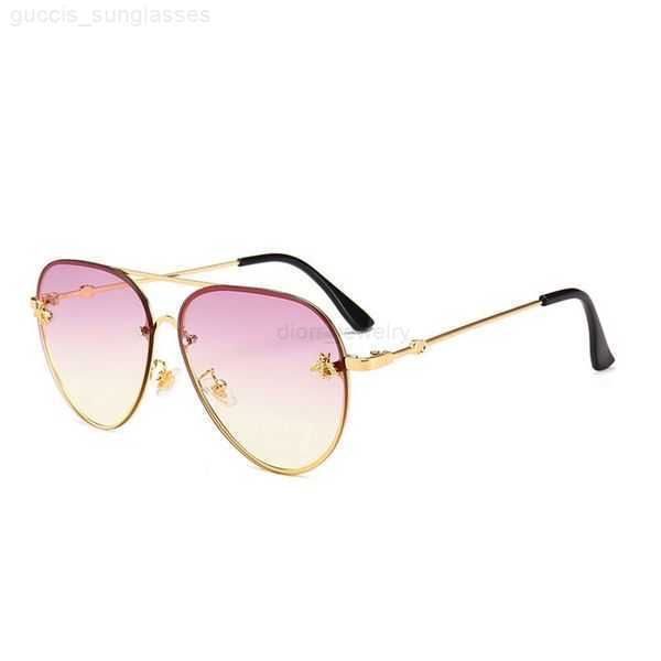 2023 Marke Design Rolle Sonnenbrille Frauen Männer Designer Gute Qualität Mode Metall Übergroße Sonnenbrille Vintage Weiblich Männlich UV400 3LADS4XT5