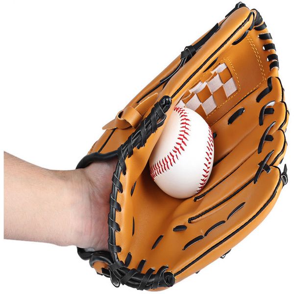 Sporthandschuhe Outdoor Zwei Farben Baseballhandschuh Zug Softball Übungsausrüstung Größe Linke Hand für Erwachsene Männer Frauen 230615